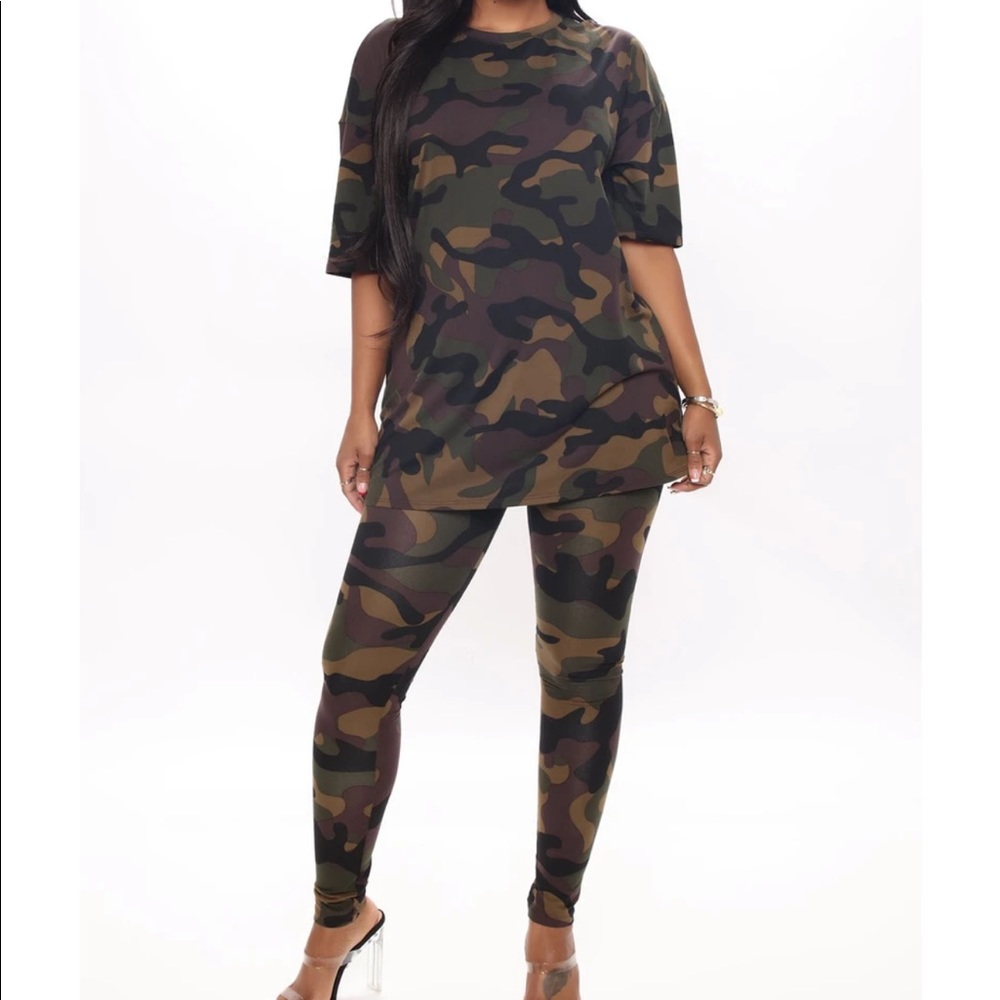 Army print legging set